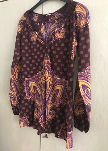 Bohem Desenli Tunik Bluz - Görsel 6