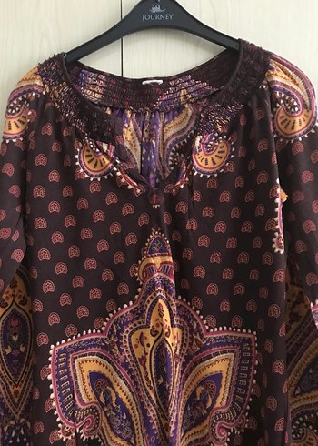 Bohem Desenli Tunik Bluz - Görsel 5