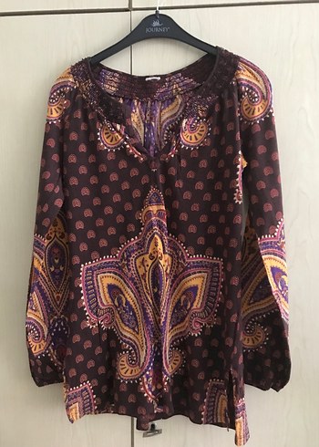 Bohem Desenli Tunik Bluz - Görsel 3