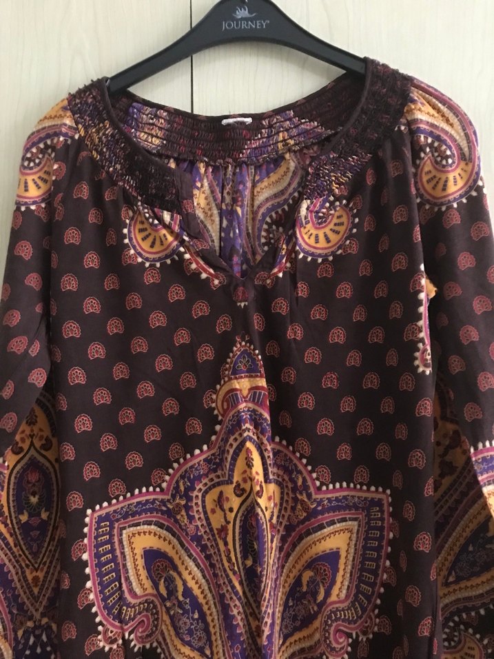 Bohem Desenli Tunik Bluz - Görsel 5