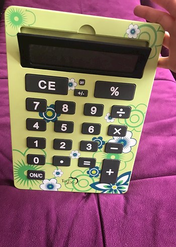 Çiçek Desenli Hesap Makinesi - Görsel 6