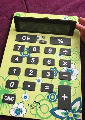 Çiçek Desenli Hesap Makinesi - Görsel 4