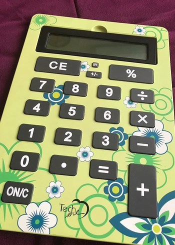 Çiçek Desenli Hesap Makinesi - Görsel 5