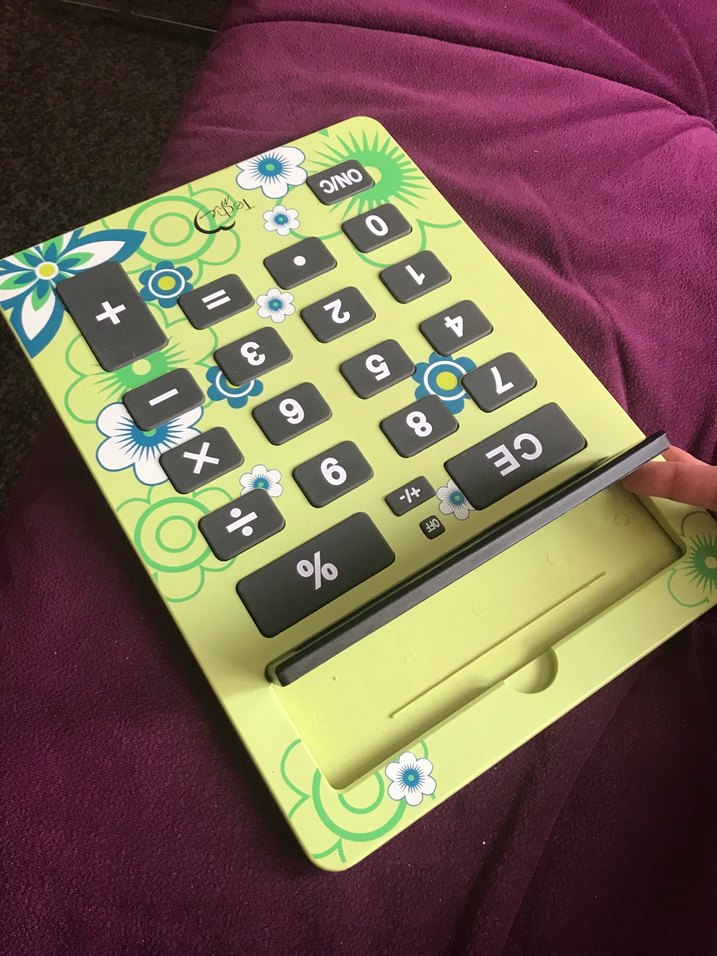 Çiçek Desenli Hesap Makinesi - Görsel 3