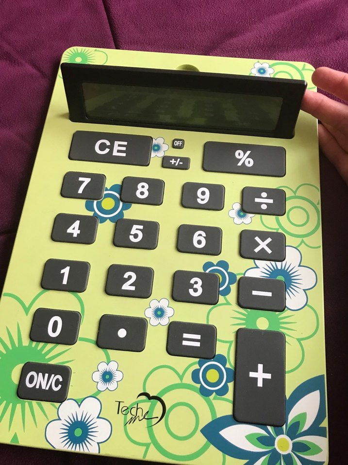 Çiçek Desenli Hesap Makinesi - Görsel 4