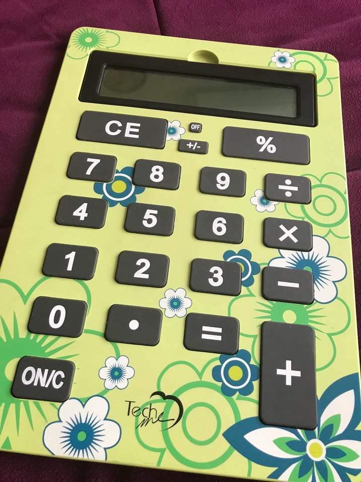Çiçek Desenli Hesap Makinesi - Görsel 5