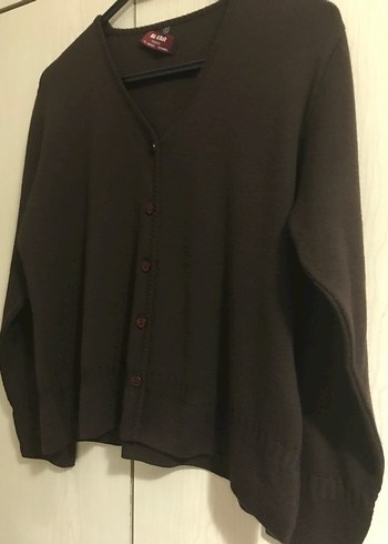 Düğmeli Kahverengi Kadın Hırka - Görsel 5