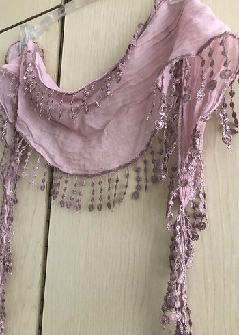 Lila Bohem Tarzı İpek Şal - Görsel 3