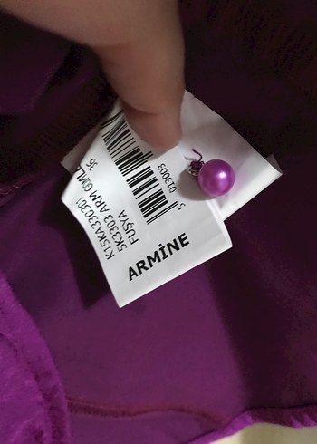 Mor, Uzun Kollu, Düğmeli Kadın Gömlek - Görsel 8