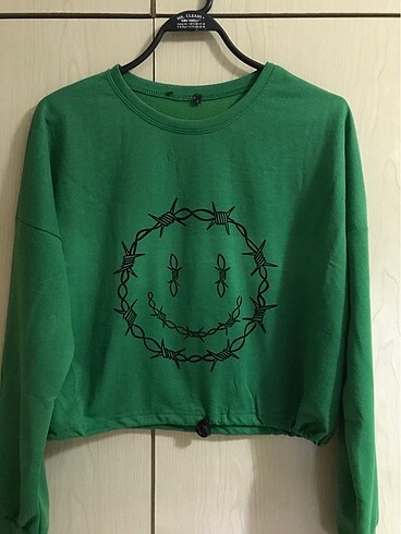 40 Beden yeşil Renk Kadın Sweatshirt