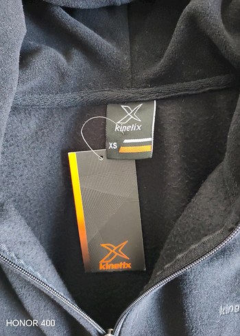 Kinetix  Bayan polar  Siyah Kapüşonlu Fermuarlı Sweatshirt - Görsel 2