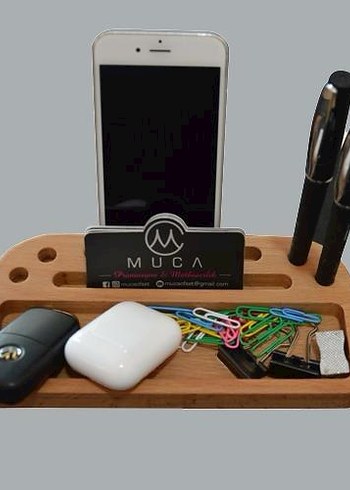 Siyah Ahşap Makyaj Organizeri - Görsel 3