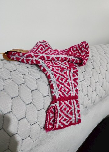 Örme  Renkli Pembe Çorap - Görsel 3