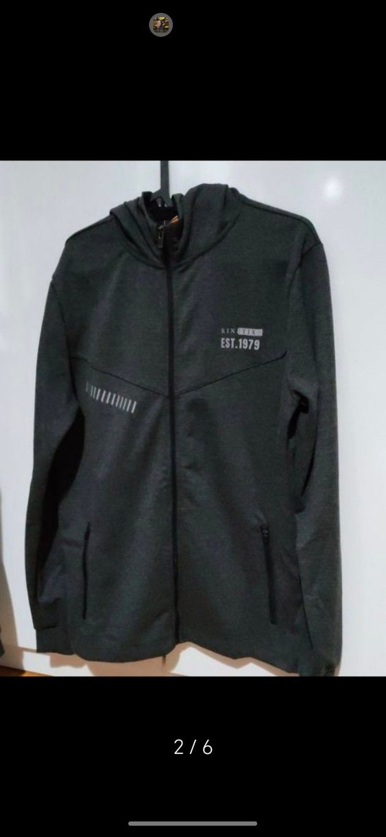 Gri Fermuarlı ErkekKapşonlu  Sweatshirt - Görsel 4