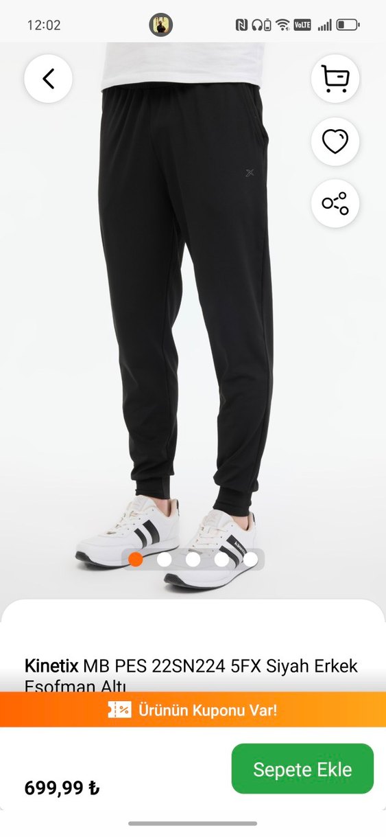 Siyah Erkek Spor eşortman - Görsel 4