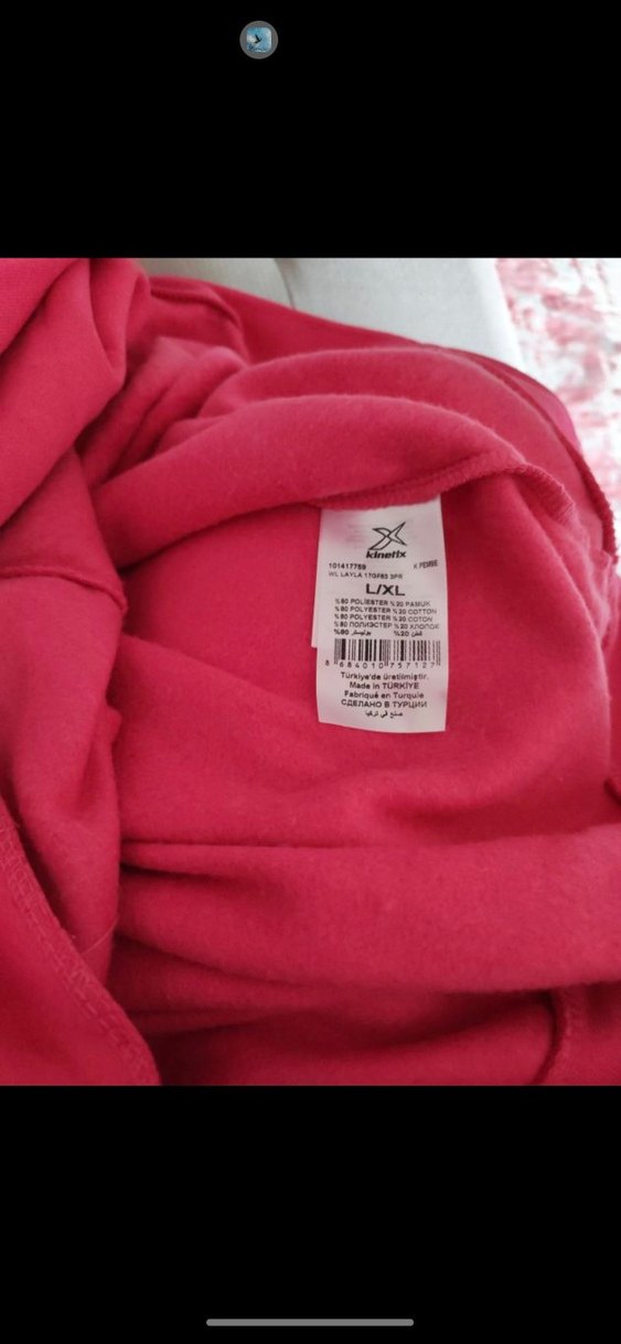 Kadın Pembe Kapüşonlu Baskılı Sweatshirt - Görsel 4