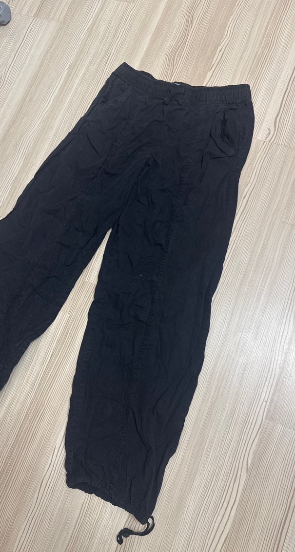 Siyah kalın kumaş pantolon - Görsel 2