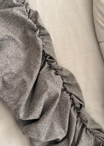 Gri Pileli Kadın Tayt - Görsel 3