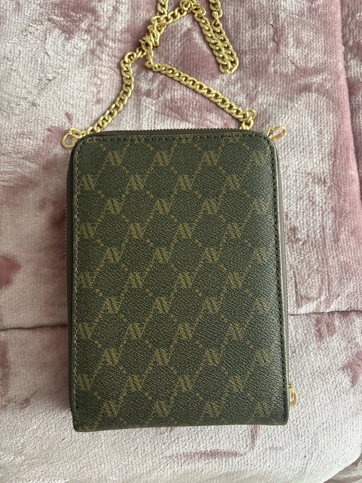 Zincir Detaylı Kahverengi Deri Kadın Çapraz Çanta - Görsel 2