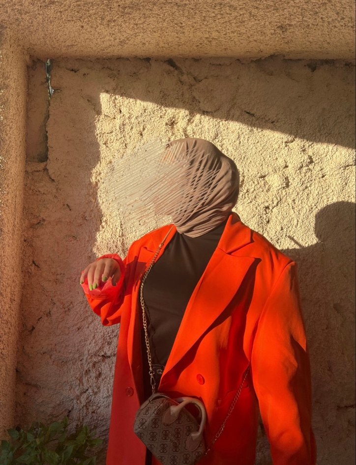 Hooopstore Turuncu Oversize Kadın Blazer - Görsel 2