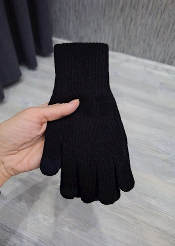 Siyah Örgü Kadın Eldiveni - Görsel 2