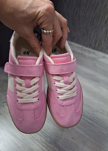 H&M Pastel pembe renkte, yumuşak kauçuk tabanlı kız çocuk spor - Görsel 4