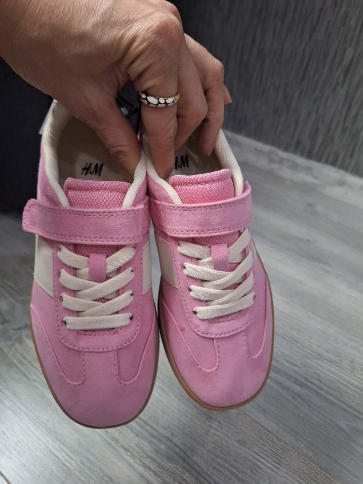 H&M Pastel pembe renkte, yumuşak kauçuk tabanlı kız çocuk spor - Görsel 4
