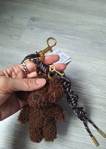 Kahverengi Ponponlu Kadın Anahtarlık - Görsel 4