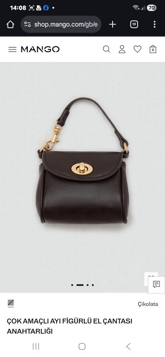 Kahverengi Ponponlu Kadın Anahtarlık - Görsel 2