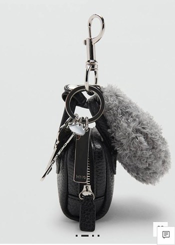 Gri Püsküllü Ayıcık ve Çanta Anahtarlık - Görsel 2