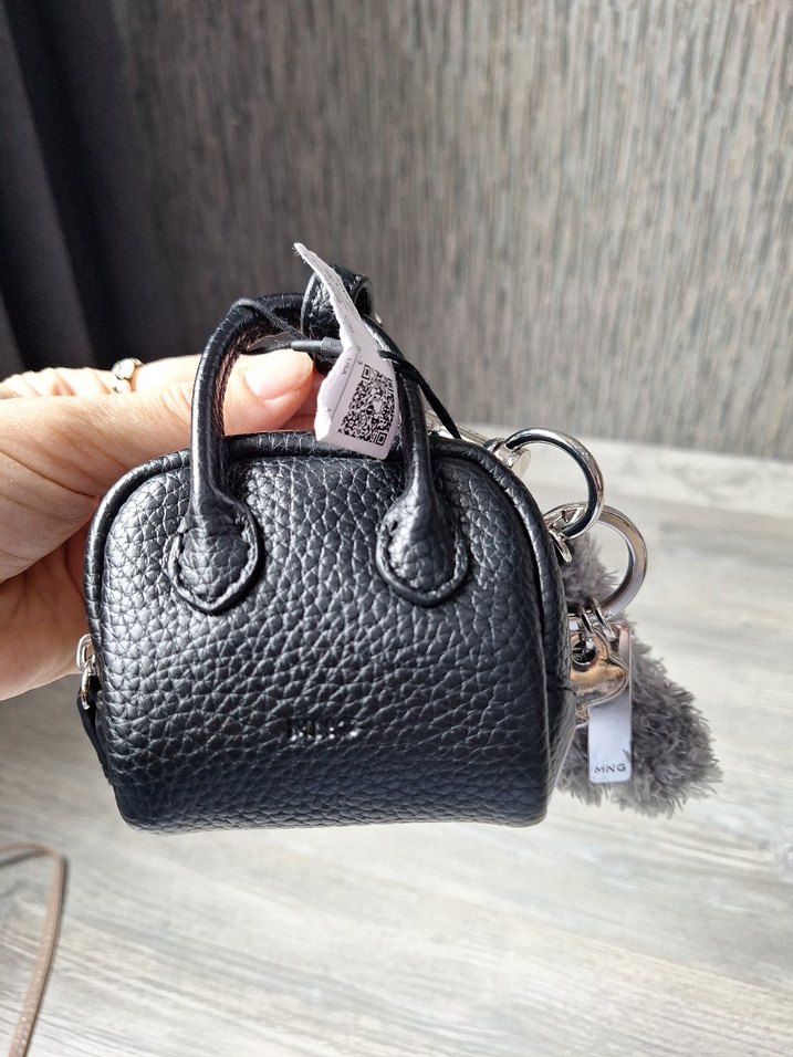 Gri Püsküllü Ayıcık ve Çanta Anahtarlık - Görsel 4