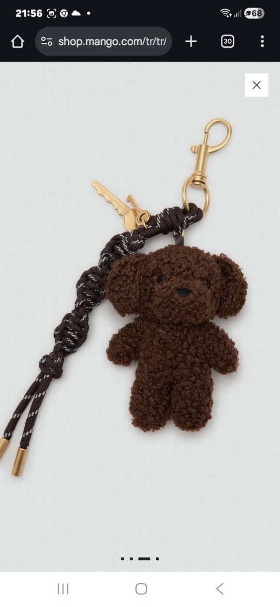 Kahverengi Ayıcık Figürlü Anahtarlık - Görsel 3