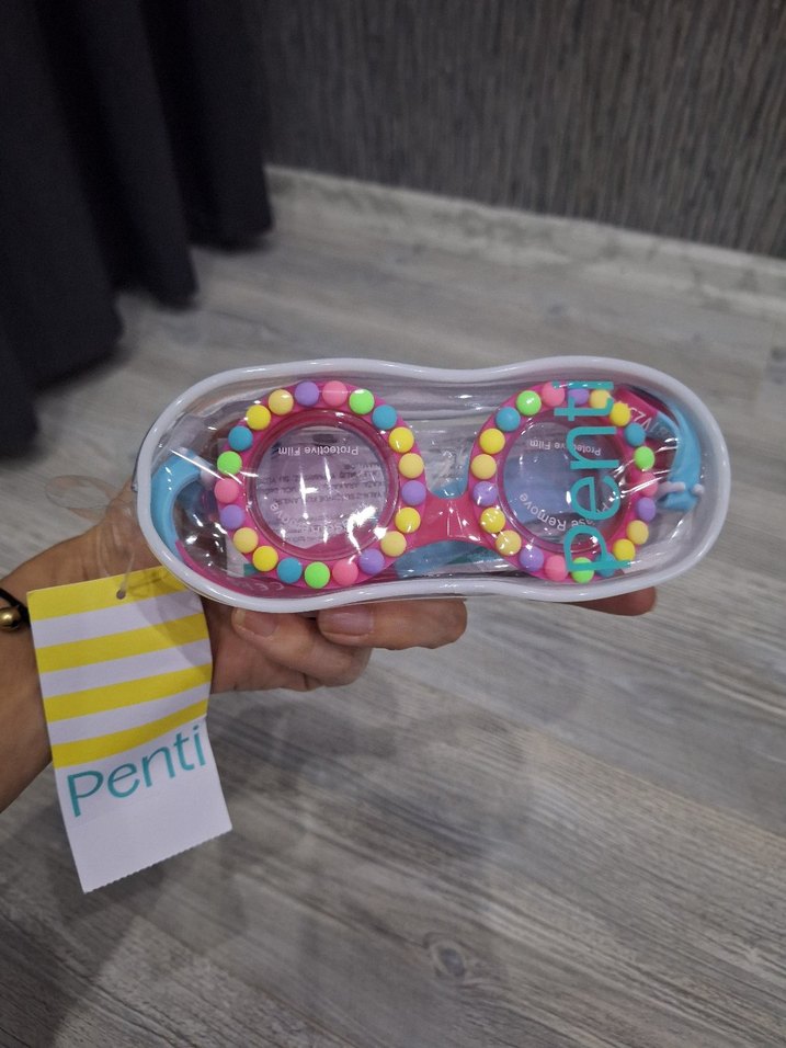 Renkli Boncuklu Pop Kültür Yüzücü Gözlüğü - Görsel 2