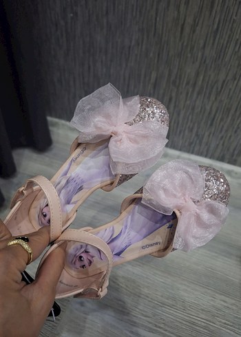 Pembe Nakışlı Kız Çocuk Babet Ayakkabı - Görsel 4