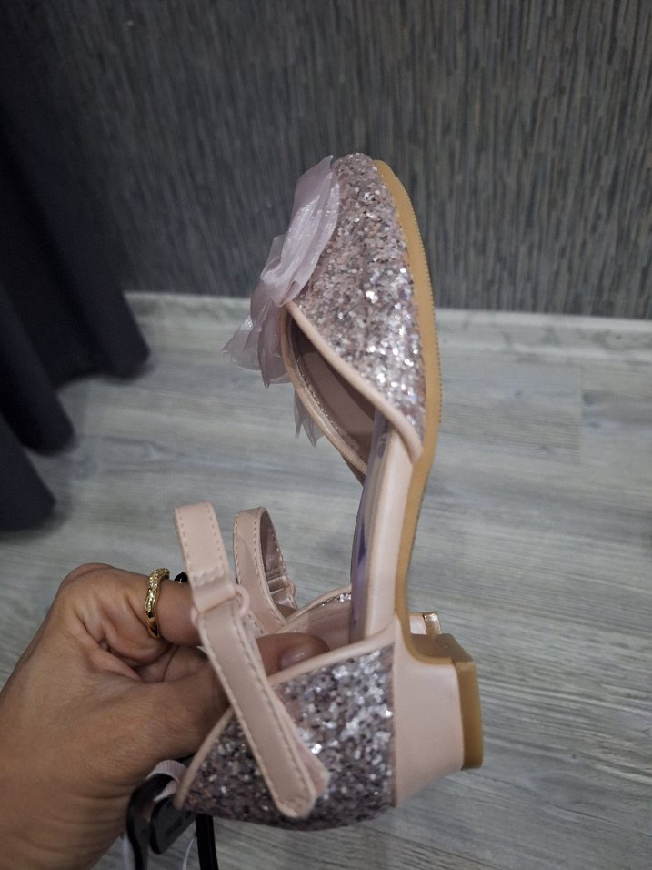 Pembe Nakışlı Kız Çocuk Babet Ayakkabı - Görsel 3