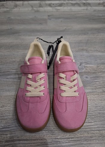 Kız Çocuk Pembe Cırt Cırtlı Spor Ayakkabı - Görsel 7