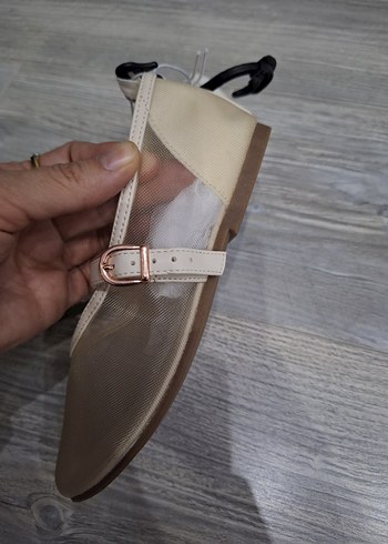 Bej Kemerli Kız Babet Ayakkabı - Görsel 6