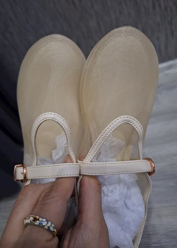 Bej Kemerli Kız Babet Ayakkabı - Görsel 8