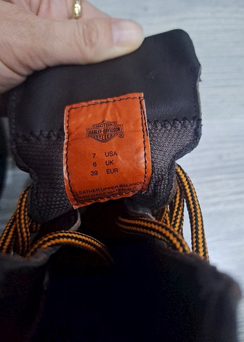 Harley davidson bot Orjinal Kahverengi deri, kemerli ve canlı - Görsel 8