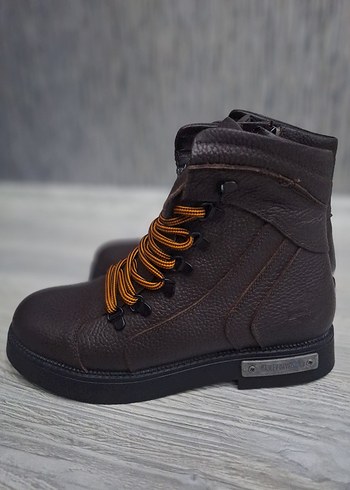 Harley davidson bot Orjinal Kahverengi deri, kemerli ve canlı - Görsel 7