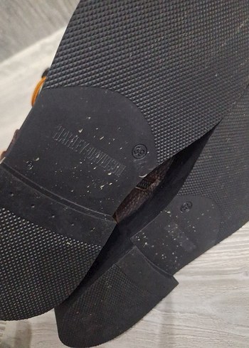 Harley davidson bot Orjinal Kahverengi deri, kemerli ve canlı - Görsel 9