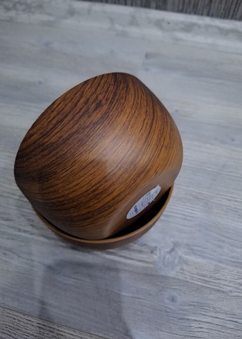 Parlak kahverengi ahşap kase seti - Görsel 4