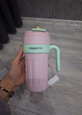 Vagonlife Pastel Pembe Çocuk Termos - Görsel 4