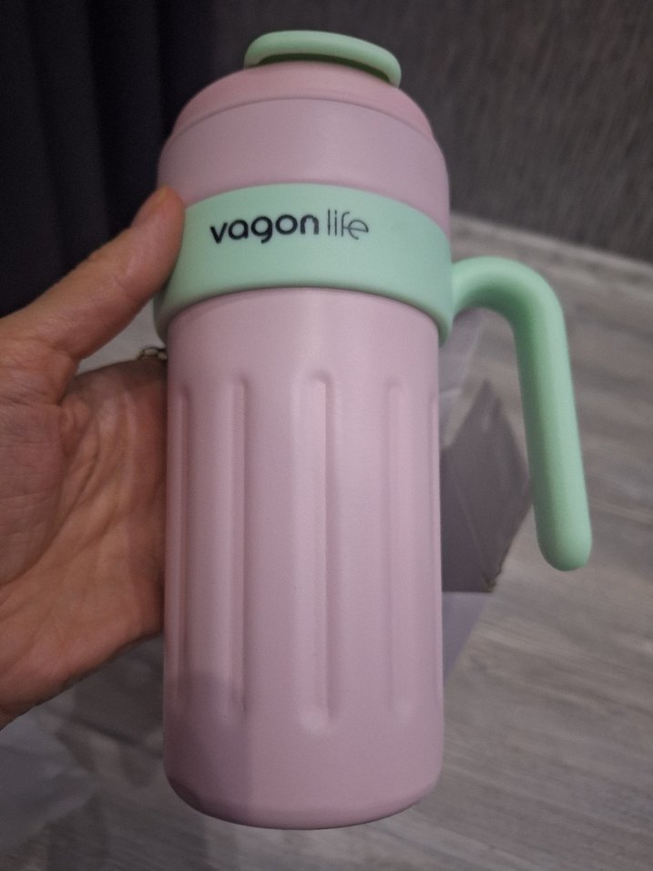 Vagonlife Pastel Pembe Çocuk Termos - Görsel 5