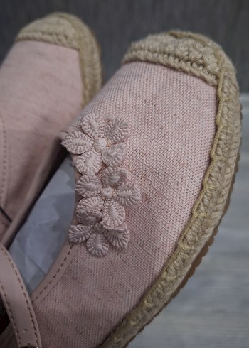 Nakışlı Pembe Kız Babet Ayakkabı - Görsel 2