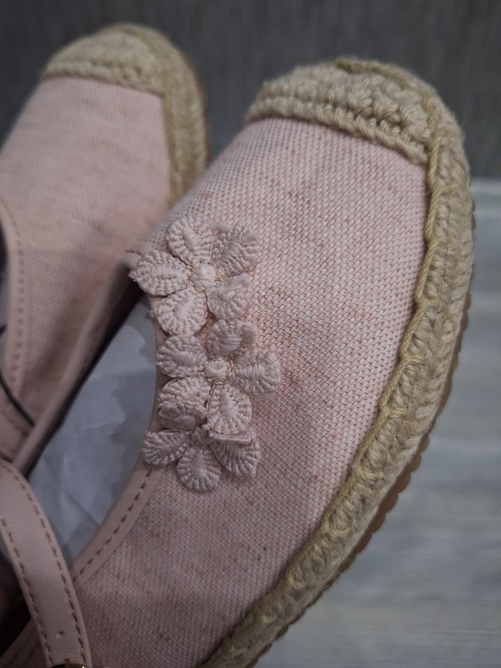 Nakışlı Pembe Kız Babet Ayakkabı - Görsel 2