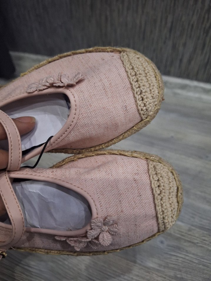 Nakışlı Pembe Kız Babet Ayakkabı - Görsel 4