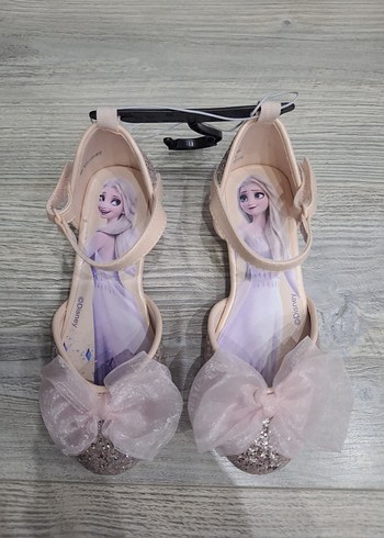 Pembe Nakışlı Fiyonklu Kız Babet Ayakkabı - Görsel 2