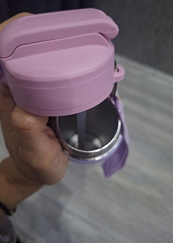 Pastel Mor Çocuk Termos Şişe - Görsel 6