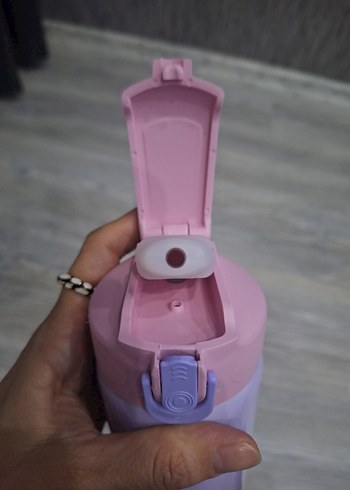 Pastel Mor Çocuk Termos Şişe - Görsel 7